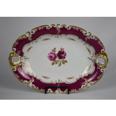 Platou din portelan Wallendorf Germania - decor floral / trandafiri