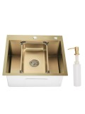 Chiuveta handmade SanDonna HD5550 Auriu Inox 55x50x23 cm