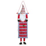 Calendar de perete de Advent - 3D cu elf scandinav - textil - 100 x 28 cm