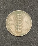 Moneda 5 centesimi 1932 Italia