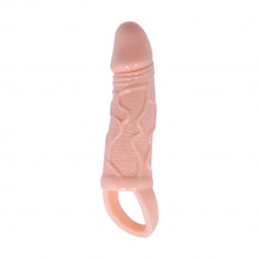 Extensie/Manson Penis Cu Vibratii, Natural, 13.5 cm