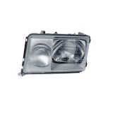 Far Mercedes Clasa E (W124) 12.1984-1990, partea Stanga, fara lucas; H3+H4; pneumatic; reflector negru, Depo
