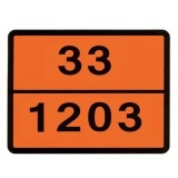 PLACA ADR 33-1203 30X40 CM PETROL HICO 64797