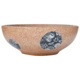 Cumpara ieftin Lavoar de blat, maro si albastru, rotund, &Phi;41x14 cm, ceramica