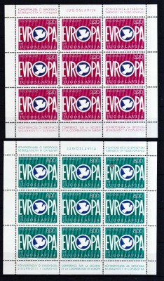 IUGOSLAVIA , YUGOSLAVIA 1975 , 1980 4 COLITE NESTAMPILATE EUROPA foto