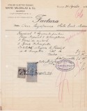 Factura Atelier Electro-Technic Matei Miloglav &amp; Co BUCURESTI 1922