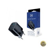 Incarcator Retea 3MK HyperCharger GaN 33W 3A 1 x USB-A - 1 x USB-C Negru
