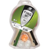 Cumpara ieftin Set Sunflex tenis de masa PING, 2 palete fara burete + 3 mingi
