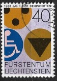 B1006 - Lichtenstein 1981 - Dizabilitati stampilat,serie completa