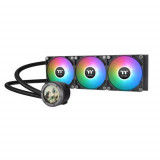 Cooler PC Thermaltake TH360 V2 Ultra, iluminare RGB, 3x 130mm, display LCD, 2000 rpm, PWM (Negru)