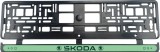 Cumpara ieftin Set 2 bucati, suport numar inmatriculare Skoda Green, Autohelix MSA