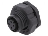 Conector M12 soclu PIN 4 mamă A-DeviceNet CANopen THT