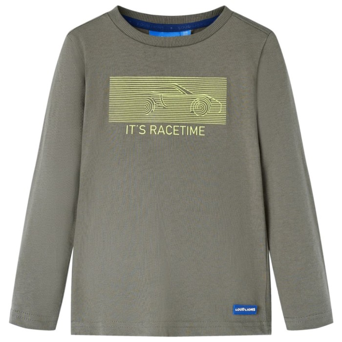 Tricou pentru copii cu m&acirc;neci lungi, kaki, 92