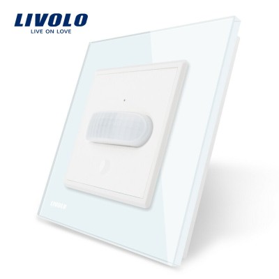 Intrerupator senzor de miscare PIR Livolo cu rama din sticla SmartElectro IntelligentHouse foto