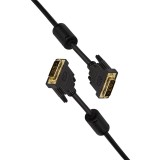ADAPTOR video LOGILINK, DVI-D DL (T) la DVI-D DL (T) 24+1pin, 2m, conectori auriti, rezolutie maxima Full HD (2560 x 1440), plastic, 2 x ferita, dublu