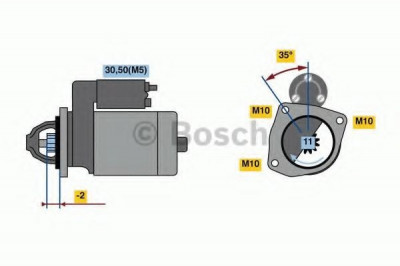 Starter MITSUBISHI OUTLANDER II (CW) (2006 - 2012) BOSCH 0 986 023 850 foto