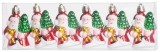 Set 6 ornamente pentru brad cu Mos Craciun, plastic, 6 cm