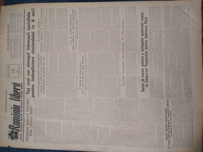ZIAR ROMANIA LIBERA 9 IANUARIE 1953