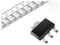 Tranzistor NPN Bipolar 300V 3,5A 1,6W SOT223 - Componentă Electronică pentru Aplicații Industriale