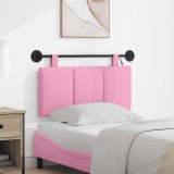 vidaXL Tăblie de pat suspendată Cu lumină LED Roz Țesătură 3424760