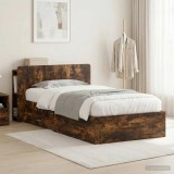 Cumpara ieftin Cadru de pat cu depozitare Stejar fumuriu 80 x 200 cm