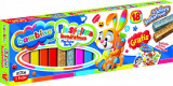 Set plastilina Bambino pentru modelat in forma de batoane patrate, 18 culori intense