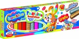 Cumpara ieftin Set plastilina Bambino pentru modelat in forma de batoane patrate, 18 culori intense
