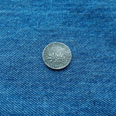 50 Centimes 1917 Franta argint