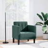 VidaXL Canapea scaun cu cotiere, verde &icirc;nchis, 53 cm, catifea 4100555