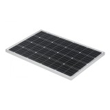 Panou solar fotovoltaic, 50W, monocristalin, pentru sisteme solare cu panouri fotovoltaice, cu cablu de conectare, substrat de siliciu, negru