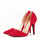 Pantofi rosii decupati Antonia 04, 40, 41, Rosu