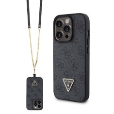 Husa pentru iPhone 15 Pro Max - Guess Crossbody 4G Metal Logo (GUHCP15XP4TDSCPK) - Black foto