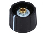 Buton rotativ cu indicator negru &Oslash;23x15,5mm