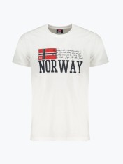Tricou barbati din bumbac cu decolteu la baza gatului, Alb (Marime: XL) foto