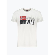 Tricou barbati din bumbac cu decolteu la baza gatului, Alb, XL