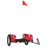 Cumpara ieftin Remorca de bicicleta, rosu, textil oxford si fier