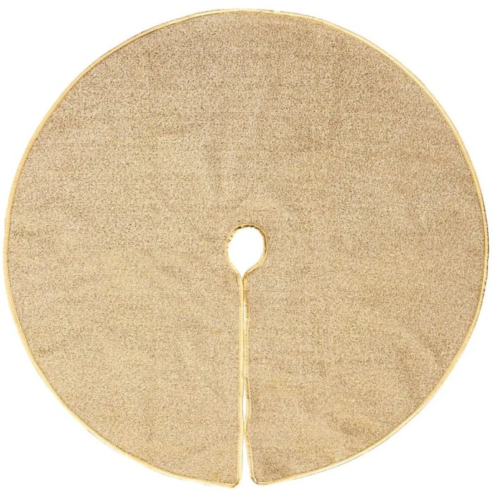 Covoras de pus sub bradul de Craciun, diametru 90 cm, auriu Household NewTrend