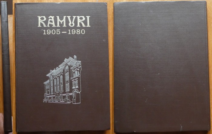 Ramuri, 1905 - 1980, album jubiliar, 75 ani, editia de lux, cartonata, exemplar 630 / 1003, cu autograful lui Marin Sorescu si Romulus Diaconescu