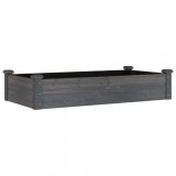 Cumpara ieftin Strat gradina inaltat cu captuseala gri 120x60x25 cm lemn brad