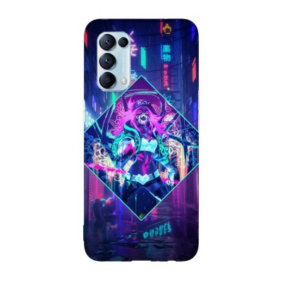 Husa compatibila cu Oppo A77, Viceversa, model Neon Akali, Silicon, TPU foto