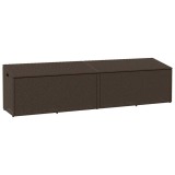 vidaXL Cutie de depozitare de grădină maro 220x50x58 cm Poly Ratan 4104075