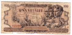 Bancnota 100 lei 1947 27 august uzata foto