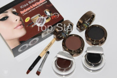 Set tus eyeliner gel + fard sprancene Kiss Beauty eyebrow&amp;amp;eyeliner gel foto