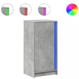 Cumpara ieftin Dulap cu LED, gri beton, 42,5x34x85 cm, lemn prelucrat
