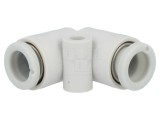 Racord push-in 90&deg; SMC - Presiune 1-10bar, Polipropilenă