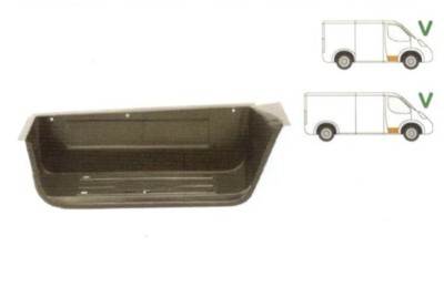 Treapta fata FORD TRANSIT, 1986-2000, partea dreapta, metal galvanizat; mare, foto