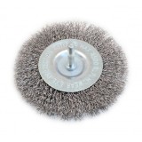 Perie tip disc din sarma cu tija 100x6mm