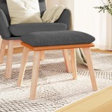 VidaXL Taburet, gri &icirc;nchis, 45x29,5x35 cm, textil &amp; piele ecologică