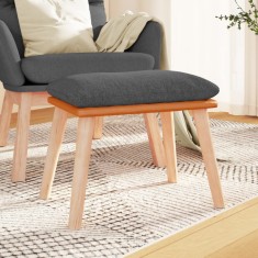 vidaXL Taburet, gri &icirc;nchis, 45x29,5x35 cm, textil &amp; piele ecologică