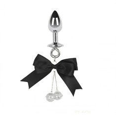 Dop Anal Bow&amp;Bells, Small, Argintiu, Mokko Toys